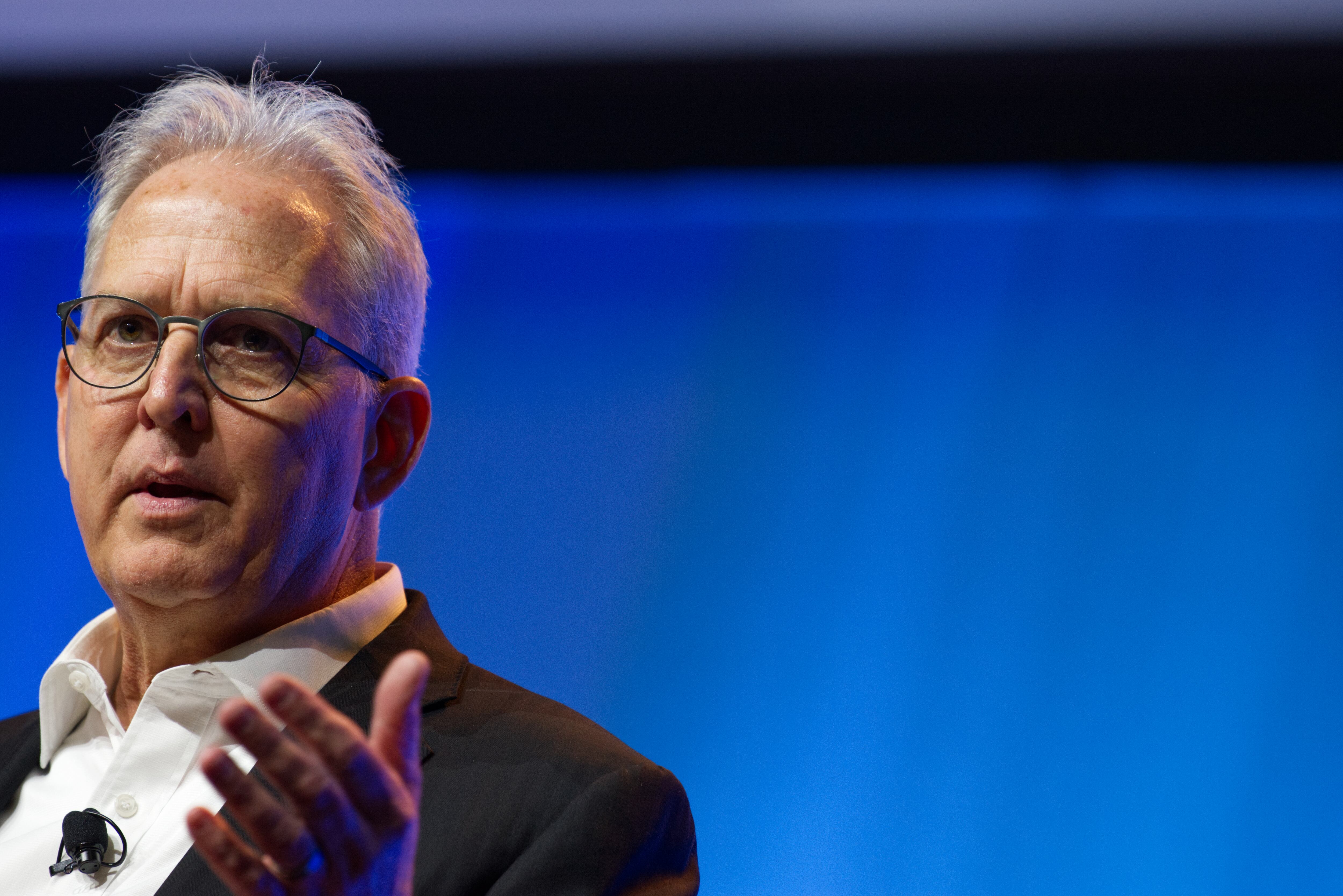 Craig Martell, the Pentagon's chief digital and artificial intelligence officer, or CDAO, introduces himself at the AFCEA TechNet Cyber conference in Baltimore, Maryland, on May 3, 2023.